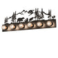 Meyda Lighting Bear Family 32" 6-Light Textured Black Vanity Light