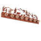 Meyda Lighting Bear Family 42" 8-Light Rust Vanity Light