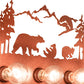 Meyda Lighting Bear Family 42" 8-Light Rust Vanity Light