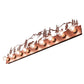 Meyda Lighting Bear Family 48" 9-Light Rust Vanity Light