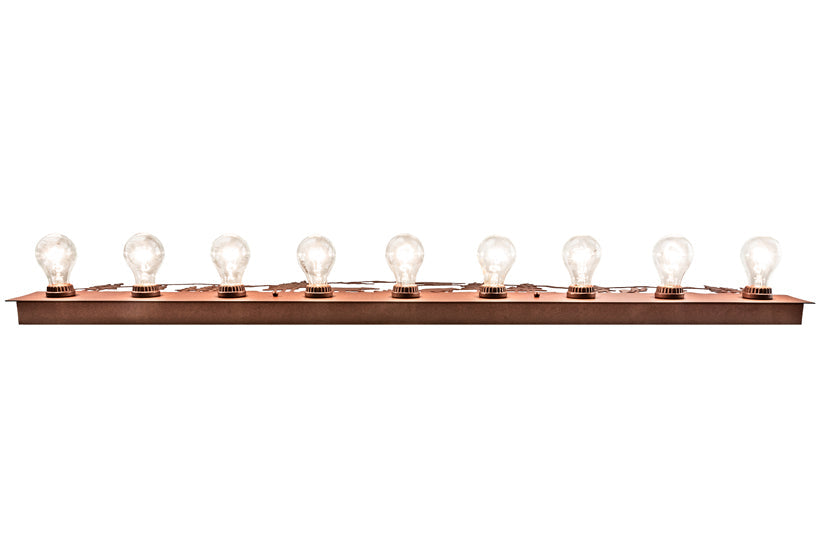 Meyda Lighting Bear Family 48" 9-Light Rust Vanity Light