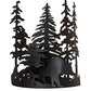 Meyda Lighting Bear Through the Trees 11" Black Satin Wrought Iron Wall Sconce