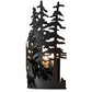 Meyda Lighting Bear Through the Trees 11" Black Satin Wrought Iron Wall Sconce