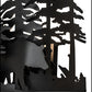 Meyda Lighting Bear Through the Trees 11" Black Satin Wrought Iron Wall Sconce