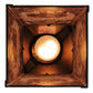 Meyda Lighting Bear at Dawn 10" Antique Copper Mini Pendant Light With Silver Mica Shade Glass