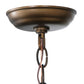 Meyda Lighting Bear at Dawn 10" Antique Copper Mini Pendant Light With Silver Mica Shade Glass