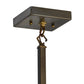 Meyda Lighting Bear at Dawn 10" Antique Copper Mini Pendant Light With Silver Mica Shade Glass
