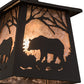 Meyda Lighting Bear at Dawn 10" Oil Rubbed Bronze Mini Pendant Light With Silver Mica Shade Glass