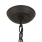 Meyda Lighting Bear at Dawn 10" Old Wrought Iron Mini Pendant Light With Clear Seeded Shade Glass