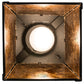 Meyda Lighting Bear at Dawn 10" Textured Black Mini Pendant Light With Amber Mica Shade Glass