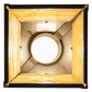 Meyda Lighting Bear at Dawn 10" Timeless Bronze Mini Pendant Light With Beige Art Shade Glass