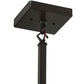 Meyda Lighting Bear at Dawn 10" Timeless Bronze Mini Pendant Light With Beige Art Shade Glass