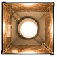 Meyda Lighting Bear at Dawn 10" Wrought Iron Mini Pendant Light With Amber Mica Shade Glass