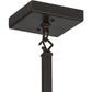 Meyda Lighting Bear at Dawn 11" Timeless Bronze Mini Pendant Light With Amber Mica Shade Glass