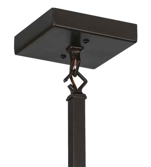 Meyda Lighting Bear at Dawn 11" Timeless Bronze Mini Pendant Light With Amber Mica Shade Glass