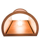 Meyda Lighting Bear at Dawn 13" 2-Light Rust Wall Sconce With Silver Mica Shade Glass