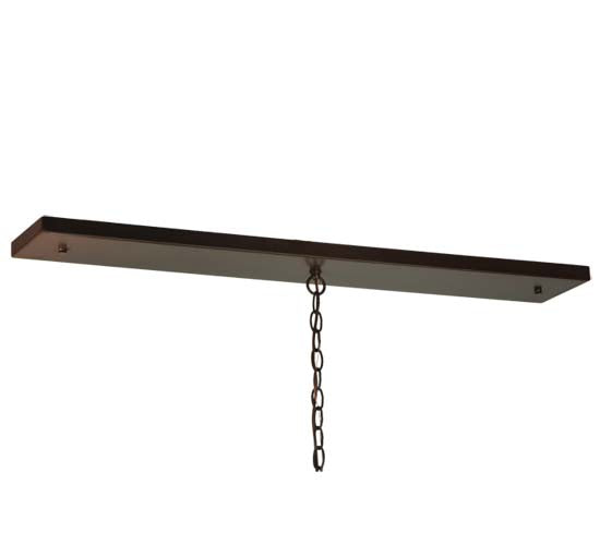 Meyda Lighting Bear at Dawn 16"Sq 2-Light Cafe Noir Pendant Light With Silver Mica Shade Glass
