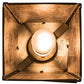 Meyda Lighting Bear at Dawn 182073 10" Antique Copper Mini Pendant Light With Silver Mica Shade Glass