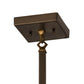 Meyda Lighting Bear at Dawn 182073 10" Antique Copper Mini Pendant Light With Silver Mica Shade Glass