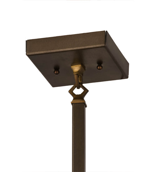 Meyda Lighting Bear at Dawn 182073 10" Antique Copper Mini Pendant Light With Silver Mica Shade Glass