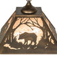 Meyda Lighting Bear at Dawn 22" 2-Light Antique Copper Pendant Light With Silver Mica Shade Glass