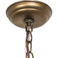 Meyda Lighting Bear at Dawn 22" 2-Light Antique Copper Pendant Light With Silver Mica Shade Glass