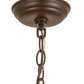 Meyda Lighting Bear at Dawn 22" 2-Light Cafe Noir Pendant Light With Sky Blue Opal Shade Glass
