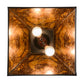 Meyda Lighting Bear at Dawn 22" 2-Light Textured Black Pendant Light With Amber Mica Shade Glass