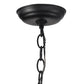 Meyda Lighting Bear at Dawn 22" 2-Light Textured Black Pendant Light With Amber Mica Shade Glass