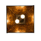 Meyda Lighting Bear at Dawn 22" 2-Light Timeless Bronze Pendant Light With Amber Mica Shade Glass