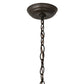 Meyda Lighting Bear at Dawn 22" 2-Light Timeless Bronze Pendant Light With Amber Mica Shade Glass