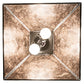 Meyda Lighting Bear at Dawn 22" 2-Light Timeless Bronze Pendant Light With Silver Mica Shade Glass