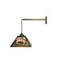 Meyda Lighting Bear at Dawn 23" 2-Light Antique Copper Hanging Wall Sconce With Silver Mica Shade Glass