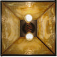 Meyda Lighting Bear at Dawn 23" 2-Light Timeless Bronze Pendant Light With Beige Art Shade Glass