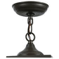 Meyda Lighting Bear at Dawn 23" 2-Light Timeless Bronze Pendant Light With Beige Art Shade Glass
