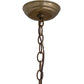 Meyda Lighting Bear at Dawn 23" 3-Light Burnished Brass Tint Pendant Light With Beige Shade Glass