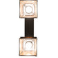 Meyda Lighting Bear at Dawn 24" 2-Light Textured Black Island Pendant Light With Amber Mica Shade Glass