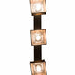 Meyda Lighting Bear at Dawn 37" 3-Light Textured Black Island Pendant Light With Amber Mica Shade Glass