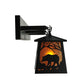 Meyda Lighting Bear at Dawn 48" 3-Light Black Wall Sconce With Amber Mica Shade Glass