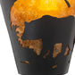 Meyda Lighting Bear at Dawn 9" Textured Black Wall Sconce With Amber Mica Shade Glass
