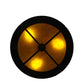 Meyda Lighting Bear at Dusk 16" 3-Light Textured Black Flush Mount Light With Amber Mica Shade Glass