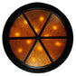 Meyda Lighting Bear at Dusk 58" 12-Light Textured Black Inverted Pendant Light With Amber Mica Shade Glass