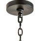 Meyda Lighting Bear at Dusk 58" 12-Light Textured Black Inverted Pendant Light With Amber Mica Shade Glass