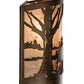 Meyda Lighting Bear at Lake 10" Antique Copper Wall Sconce With Silver Mica Shade Glass