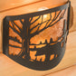 Meyda Lighting Bear at Lake 12" 2-Light Timeless Bronze Wall Sconce With Amber Mica Shade Glass