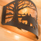Meyda Lighting Bear at Lake 12" 2-Light Timeless Bronze Wall Sconce With Amber Mica Shade Glass