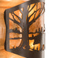 Meyda Lighting Bear at Lake 12" 2-Light Timeless Bronze Wall Sconce With Amber Mica Shade Glass