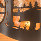 Meyda Lighting Bear at Lake 12" 2-Light Timeless Bronze Wall Sconce With Amber Mica Shade Glass