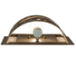 Meyda Lighting Bear at Lake 12" Antique Copper Finish Wall Sconce With Silver Mica Shade Glass