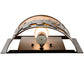Meyda Lighting Bear at Lake 12" Timeless Bronze Right Wall Sconce With Amber Mica Shade Glass